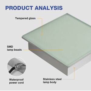 Lampe encastrée au sol en verre de haute qualité 6w 10w 20w Ip66, lumière <span class=keywords><strong>LED</strong></span> souterraine RGB - Product Image 3
