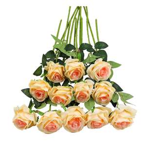 52cm piante artificiali rosa testa fiori fiori decorativi ghirlande per sempre fiore decorazione festa di nozze copricapo decorazione sposa - Product Image 3