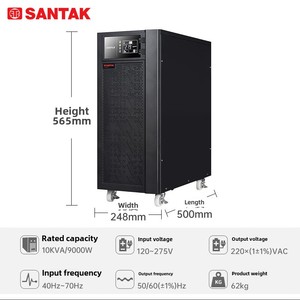 Cho một pha up màn hình hiển thị <span class=keywords><strong>LCD</strong></span> liên tục với Pin tích hợp c10k trực tuyến 10KVA/9000W - Product Image 3