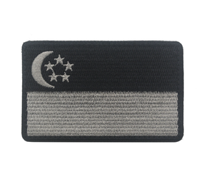 Corée du Nord (bordure noire) Drapeau En Gros Asie Drapeau National Stock Badge Brodé Velcro Brassard Tissu Impression Numérique Stock - Product Image 4