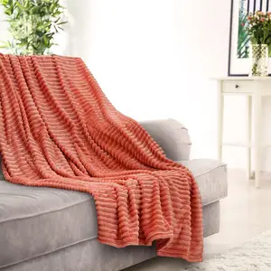 Вертикальное Полосатое теплое одеяло теплица теплоизоляционное полиэфирное одеяло плюшевое детское одеяло для дивана