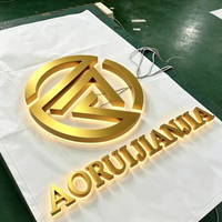 Lettres LED rétroéclairées personnalisées pour bureau, intérieur/extérieur, signalétique d'entreprise, logo mural, lettres en relief 3D LED