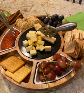 Jeu de planches à <span class=keywords><strong>fromage</strong></span> personnalisées, charchettes et <span class=keywords><strong>plateau</strong></span> de service, pour découper la viande et le <span class=keywords><strong>fromage</strong></span>, Set de couteaux pour le service - Product Image 5