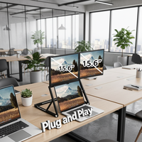 Écran d'extension pour ordinateur portable 15,6 pouces White Label - Double moniteur pour la productivité au bureau et en voyage, écran IPS Full HD 1080P