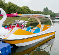 Günstiger Preis Neues Modell 4-Sitzer Automatische Entwässerung Fiberglas Freizeit-Elektroboot zum Verkauf