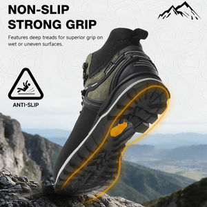 <span class=keywords><strong>Scarpe</strong></span> da Trekking Unisex per Tutte le Stagioni, Impermeabili, Traspiranti, con Tomaia in Camoscio e Rete, Punta in Gomma, Alta Aderenza per Terreni Fangosi - Product Image 2