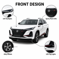 Changan CS75 d'occasion fiable, SUV intermédiaire turbo, cuir foncé, R17, automatique, puissance stable, entretien facile, véhicule d'exportation