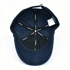 Custom Logo Corduroy Baseball Cap Unisex Navy Blue Unstructured <b>Dad</b> <b>Hat</b> Embroidered Patch Vintage Soft Crown Streetwear - Product Image 2