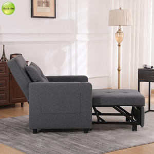 Sofá extraíble de <span class=keywords><strong>1</strong></span> asiento <span class=keywords><strong>barato</strong></span> al por mayor, sofá <span class=keywords><strong>cama</strong></span> convertible de tela de lino para salón, <span class=keywords><strong>sillón</strong></span> plegable para dormir perezoso, sofá <span class=keywords><strong>cama</strong></span> 5579 - Product Image 4