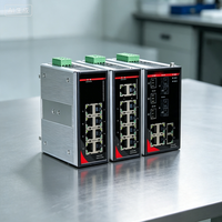 Switch industriel Gigabit non géré, 2 ports optiques et RJ45, Switch Ethernet hybride pour système