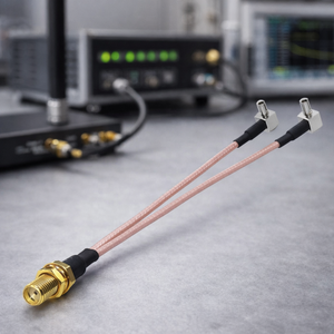 Adaptador de Conector SMA Hembra a Doble TS9 CRC9 Macho, Divisor Tipo Y, <span class=keywords><strong>Cable</strong></span> de Extensión Coaxial RF RG316 - Product Image 1