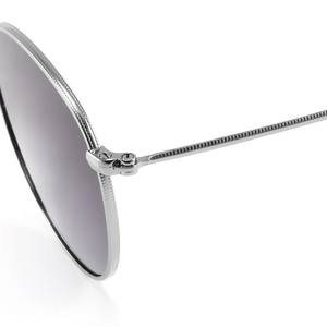 Lunettes de soleil rondes à monture métallique, verres dégradés, unisexe, protection UV 100%, protection solaire pour adultes - Product Image 4
