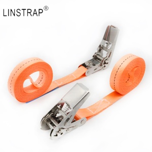 Ремень для крепления грузов Liniu, усиленный, 1 дюйм, полиэстер, с креплением на трещотке, прочность на разрыв 1200 кг - Product Image 4