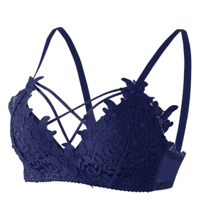 Set di <span class=keywords><strong>reggiseno</strong></span> in <span class=keywords><strong>pizzo</strong></span> <span class=keywords><strong>nero</strong></span> floreale da donna con prezzo all'ingrosso - Product Image 4