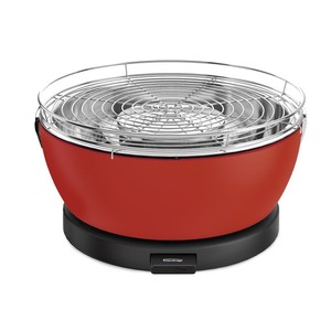 Vesuvius Portable <b>Electric</b> <b>BBQ</b> Grill Red Adjustable and Foldable for Home Camping Parties Durable Iron Steel New Condition - Product Image 1