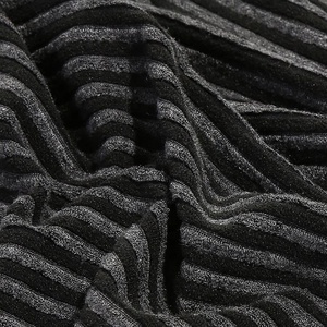 Fil à tricoter polyvalent en rayonne de polyester tr personnalisé, rayures teintées, tissus en velours extensible pour vêtements - Product Image 2