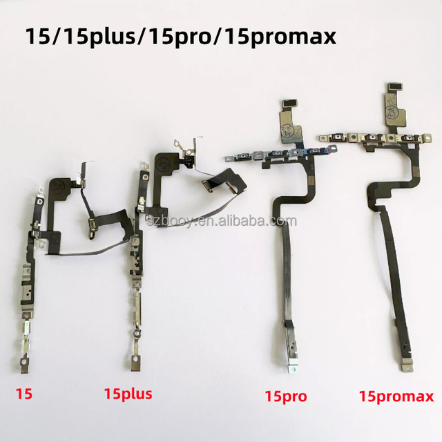 Repair Phone Part Power Volume Mute Button Flex Cable Replacement Bracket for iPhone 15 Pro 15 Pro Max 15 15 Plus