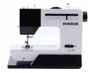 Hk737j máquina de costura doméstica, multifuncional, com costura dupla e luzes pequenas para uso de vestuário