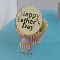 Mini Acryl Cupcake Topper für Baby Party für Vatertag Kuchen Dekoration Nummer-förmige Überwachungs scheibe