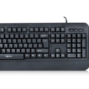 Aigo WQ9508 Wired Full Size Keyboard 104 <b>Keys</b> Membrane <b>USB</b> For Desktop Laptop Office Use - Product Image 1