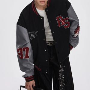 Custom Fashion Style Men's Baseball Jacket with Embroidered Letter Pattern Winter <b>Towel</b> Material Front Logo Jacket Manufacturer - Product Image 4