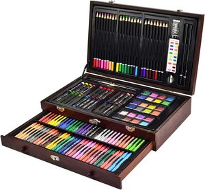 ชุดวาดภาพระบายสีสำหรับเด็ก 143 ชิ้น พร้อมกล่องไม้สุดหรู สำหรับขายส่ง - Product Image 5