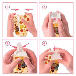 Cajas de Cartón Desechables para Palomitas de Maíz de Acción de Gracias, Cajas de Comida Rápida con Impresión Personalizada, Caja de Embalaje de Grado Alimenticio para Pollo Frito - Product Image 3