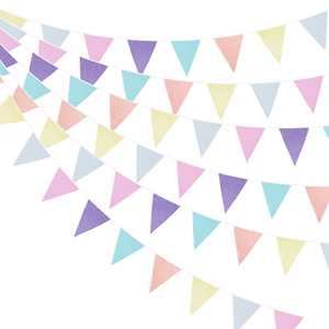 Guirnalda de Banderines Triangulares de Algodón con Estampado Floral Pastel, 10 Metros, 36 Piezas, Decoración para Fiestas de Cumpleaños Infantiles, Bodas, Graduaciones, Ramadán - Product Image 1