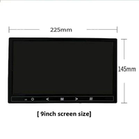 Monitor Sentuh 9 Inci 1024*600 IPS untuk Keamanan Mobil dan Bus, Monitor Desktop dengan Braket, Tegangan 12-24V, Layar HD Kecil