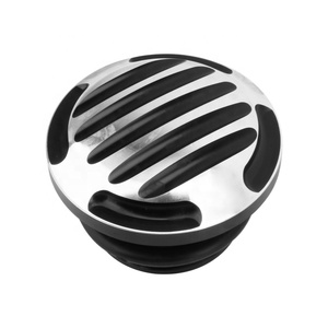 ฝาครอบถังน้ำมันอลูมิเนียมสีดำสำหรับ Harley Harley Sportster XL <span class=keywords><strong>Road</strong></span> <span class=keywords><strong>King</strong></span> Dyna FXD's <span class=keywords><strong>1996</strong></span>-up softail's 2000ขึ้น - Product Image 3