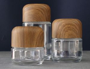 ขวดแก้วใสแบบกำหนดเองสำหรับเด็ก ป้องกันการเปิดโดยไม่ได้รับอนุญาต บรรจุภัณฑ์สำหรับดอกไม้แห้งและมูนร็อค ขนาด 4 ออนซ์ พร้อมฝาไม้พิมพ์ลาย - Product Image 3