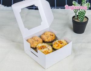 กล่องใส่เค้กสีขาวครึ่งปอนด์กล่องใส่ขนมกระดาษเคลือบ40FT 0/ของขวัญเบเกอรี่ส่งไปยังประเทศไทย0403048 - Product Image 4