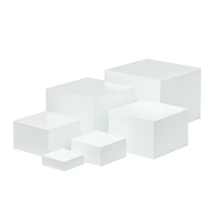Expositor <span class=keywords><strong>de</strong></span> Pasteles Metálico Lavable <span class=keywords><strong>de</strong></span> Grado Comercial, Ecológico, <span class=keywords><strong>Cubo</strong></span> Blanco <span class=keywords><strong>de</strong></span> <span class=keywords><strong>5</strong></span> Lados, Fácil <span class=keywords><strong>de</strong></span> Montar, para Sobremesas - Product Image 2