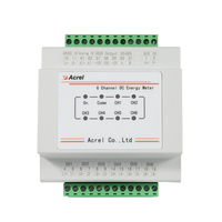 Medidor de Energía CC Acrel AMC16-DETT de 6 Circuitos con Calibración sin Desviación para Riel DIN