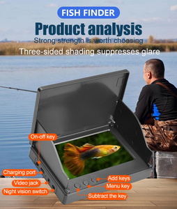 Détecteur de poissons HD de 4,3 pouces avec écran d'affichage visuel et caméra de pêche sous-marine infrarouge avec câble de 20 mètres - Product Image 4