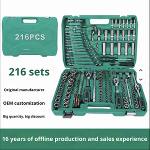 Juego de Herramientas Mecánicas Automotrices Profesionales de 216 Piezas con Llaves de Filtro de Aceite, Kit Completo de Herramientas para Reparación de Automóviles CRV-216 CRV-21 - Product Image 6