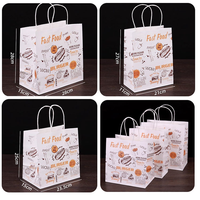 Boîte à poulet frit personnalisée de qualité alimentaire, emballage jetable en papier pour frites et snacks, ensemble de boîtes et sacs pour la restauration rapide à emporter
