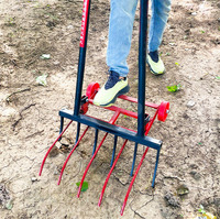 Aérateur de sol à picots creux, aérateur de pelouse manuel, aérateur de sol à picots, pénétrateur de sol pour pelouse