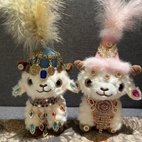 Nouveau Porte-clés ethnique en peluche d'agneau avec strass faits main 2026, Souvenir touristique culturel de la région occidentale du Xinjiang