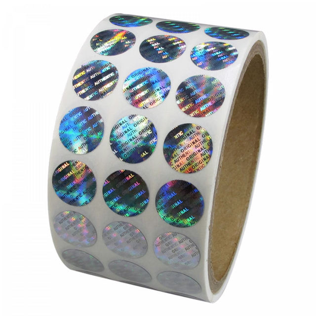 Holographic Security Hologram Label Self Adhesive Rainbow Round Sticker