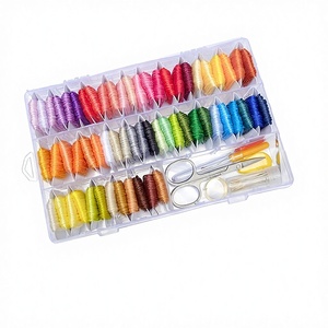 Kit de Hilos de Bordar de 36 Colores con Caja de Almacenamiento, Juego de Hilos <span class=keywords><strong>para</strong></span> Punto de Cruz y Creación de Pulseras <span class=keywords><strong>para</strong></span> <span class=keywords><strong>Principiantes</strong></span> - Product Image 2