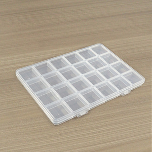 Transparent 24 Compartment Storage <b>Box</b> For Jewelry Beads <b>Earrings</b> Organizing Desktop Container - Product Image 3