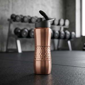 High Quality Copper Sipper Water <b>Bottle</b> 1 Liter 1000ml Direct <b>Drinking</b> Eco-Friendly with Lid Made in India - Product Image 2
