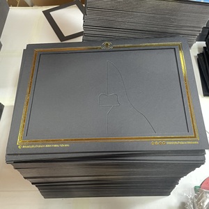 Tùy chỉnh Khung ảnh màu đen với Giá vẽ trở lại, khung ảnh chụp ảnh lưu niệm có thể thêm logo vàng - Product Image 4