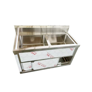 Évier de cuisine en acier inoxydable à cuve unique VCT VCT avec armoire pour utilisation en restauration - Product Image 4