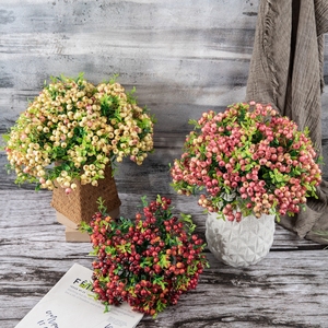 Tiges de bleuets artificielles en vrac, fausses baies colorées pour la décoration intérieure, branches de fruits en plastique, fournitures pour arrangements floraux - Product Image 3