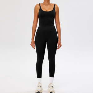 Nouvelle conception, vente en gros, hauts de <span class=keywords><strong>sport</strong></span> sans couture de haute qualité, leggings à <span class=keywords><strong>taille</strong></span> haute, ensemble de yoga sportif 2 pièces, <span class=keywords><strong>grande</strong></span> <span class=keywords><strong>taille</strong></span> - Product Image 4