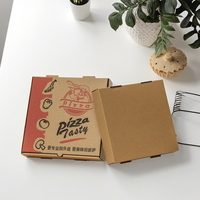 Pizza-Karton Großhandel China Individuell Bedruckte Schwarze Wellpappe 6/8/10/12/14/16 Zoll Pizza-Verpackungskarton