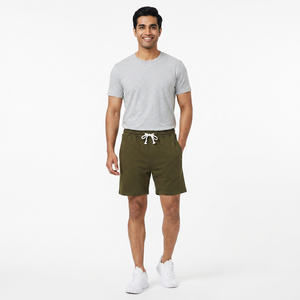 Algodón French Terry Venta al por mayor Correr Entrenamiento Transpirable Cintura elástica Verano Playa Pantalones cortos Athletic Gym Board DDP envío - Product Image 1