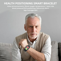 Reloj Inteligente SOS para Personas Mayores con Correa de Acero Inoxidable, GPS, Resistente al Agua IP67, Control Remoto, Atención Médica, Alarma de Caídas y SDK para Alzheimer